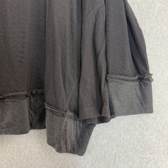 Alembika Women's Size Small Black Button Front Cardigan Jacket Lagenlook Drape‎ - Picture 9 of 12